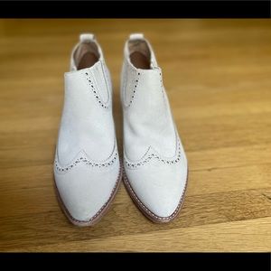 Madewell Grayson Chelsea Bootie Ivory Suede 7